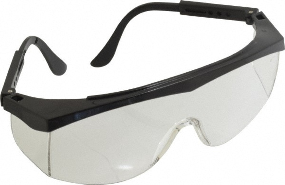 MCR Safety SS010 Safety Glass: Uncoated, Polycarbonate, Clear Lenses, Full-Framed, UV Protection