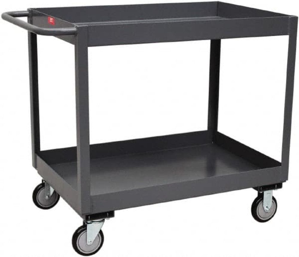 Jamco LT136-Z8 Deep Shelf Utility Cart: Steel, Gray