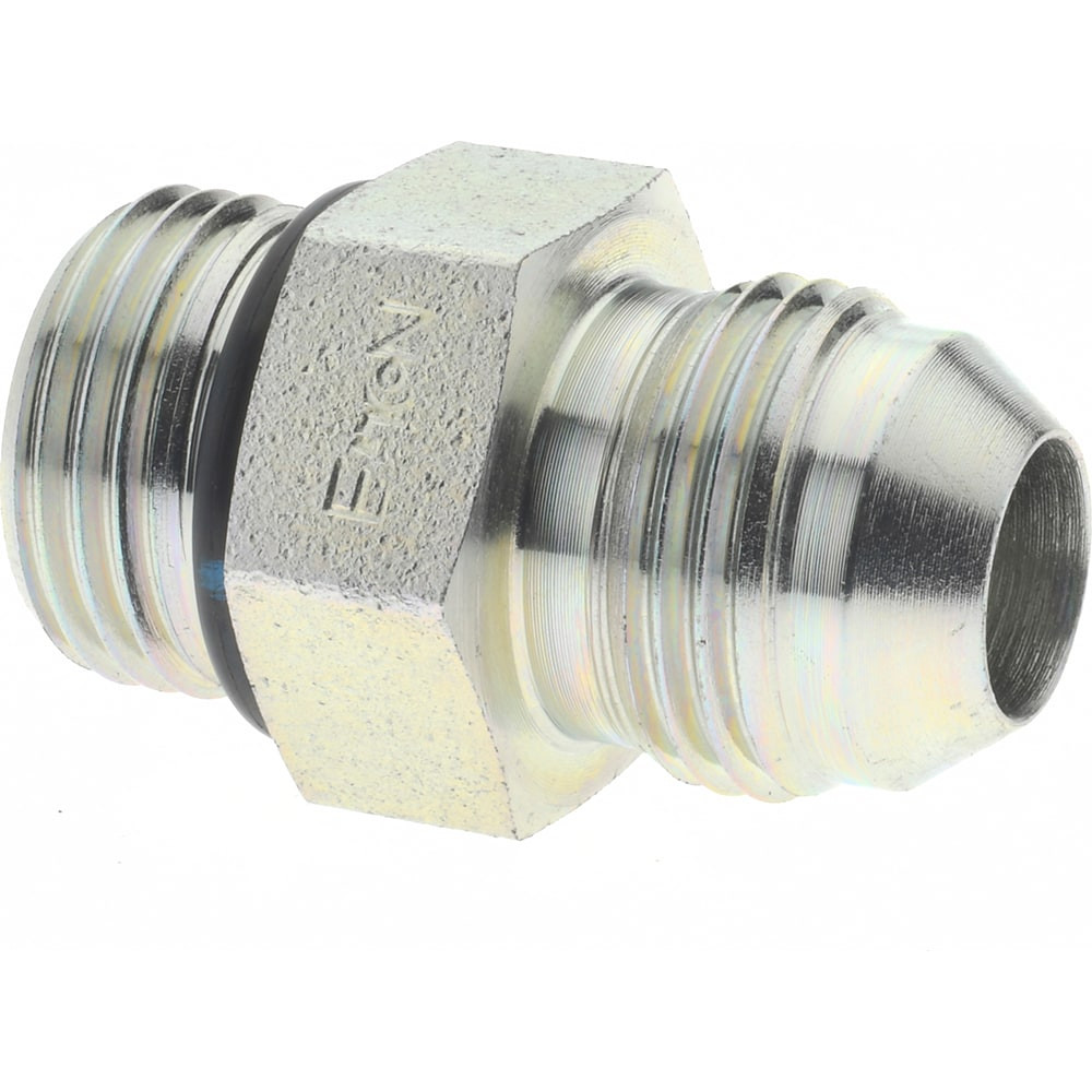 Eaton 202702-8-8S Steel Flared Tube Straight Thread Connector: 1/2" Tube OD, 1/2 Thread, 37 ° Flared Angle