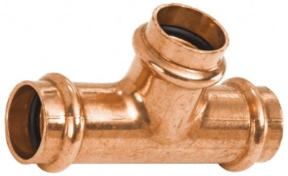 NIBCO 9099755PC Wrot Copper Pipe Tee: 1" x 3/4" x 3/4" Fitting, P, Press Fitting