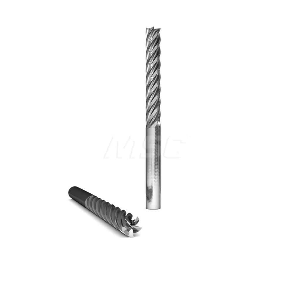 GWS 316079 Square End Mill: 5/8'' Dia, 3/4'' LOC, 5/8'' Shank Dia, 3-1/2'' OAL, 5 Flutes, Solid Carbide