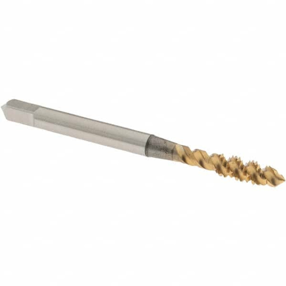 OSG 1412805 Spiral Flute Tap: #8-32 UNC, 3 Flutes, Plug, 2B Class of Fit, High Speed Steel, TIN Coated