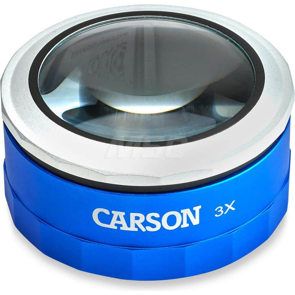 Carson Optical MT-33 Loupes; Lens Type: Singlet ; Number Of Magnification Levels: 1 ; Minimum Magnification: 3x ; Lens Diameter: 2.68 in ; Material: Glass ; Lens Diameter (mm): 2.68 in