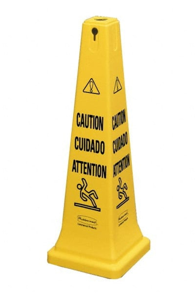 Rubbermaid FG627600YEL Caution, 12-1/4" Wide x 36" High, Plastic Floor Sign