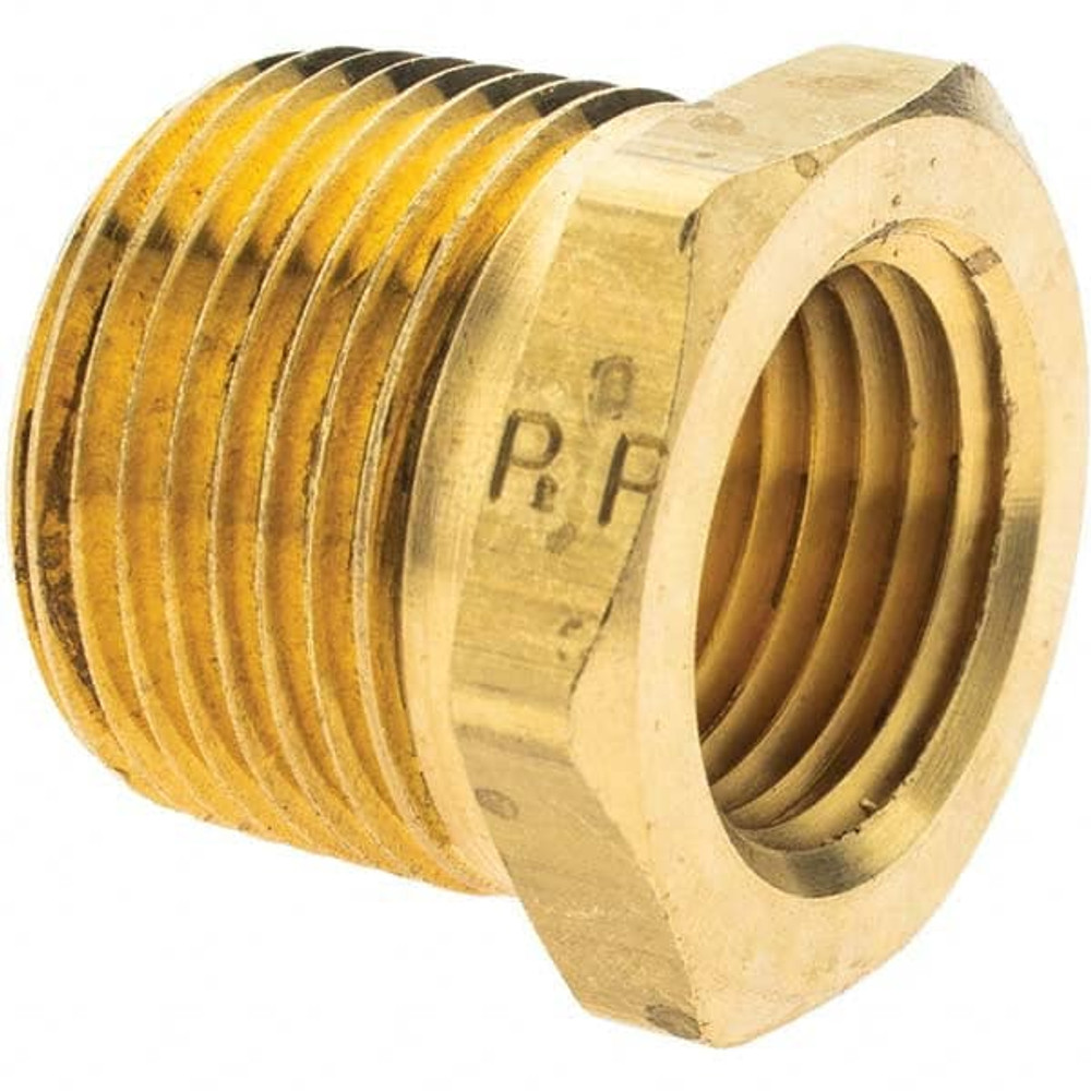 Parker -11089-4 Industrial Pipe Bushing: 1/2" Female Thread, 3/4" Male Thread, MNPTF x FNPTF