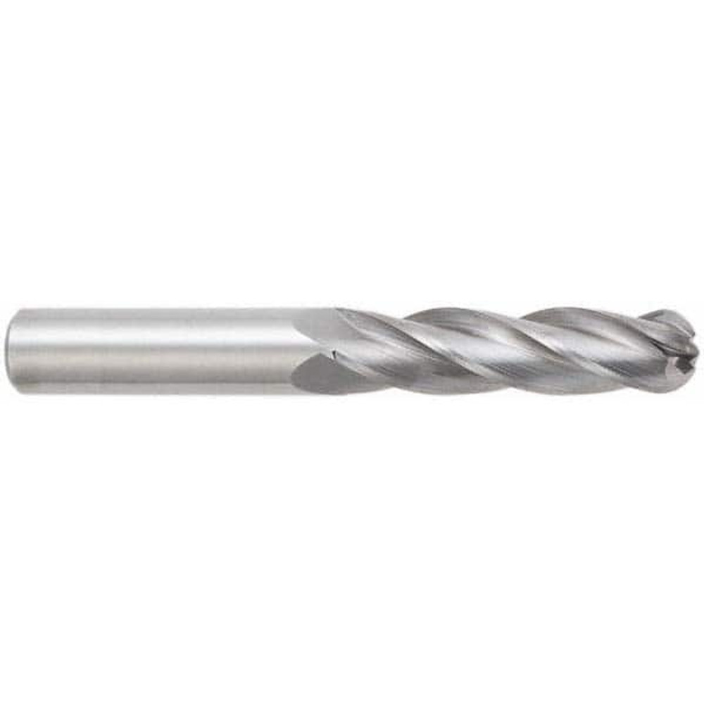 OSG 464-3125-BN08 Ball End Mill: 0.3125" Dia, 1.125" LOC, 4 Flute, Solid Carbide