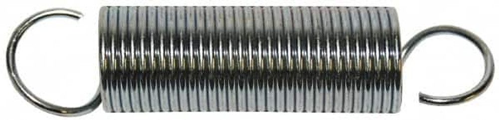 Gardner Spring 37076G Extension Spring: 5/8" OD, 10.5 lb Max Load, 6.55" Extended Length, 0.055" Wire Dia