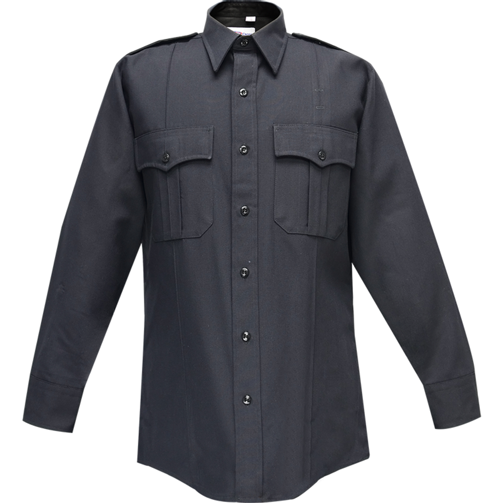 Flying Cross 35W78Z 86 18.0 36/37 Command Long Sleeve Shirt w/ Zipper & Convertible Sport Collar