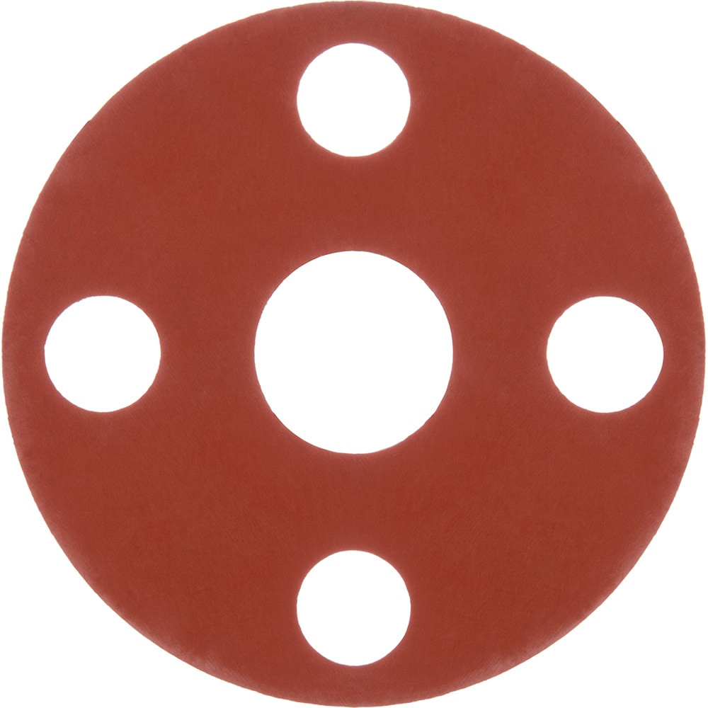 USA Industrials BULK-FG-1581 Flange Gasket: For 3/4" Pipe, 1" ID, 4-5/8" OD, 1/8" Thick, Silicone Rubber