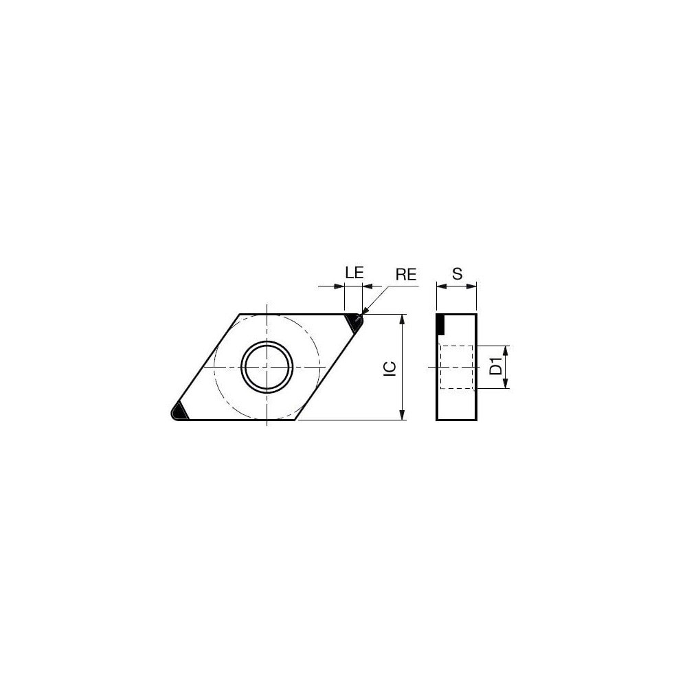 Tungaloy 6792407 Turning Insert: 2QP-DNGA432-E BX815, Polycrystalline Cubic Boron Nitride