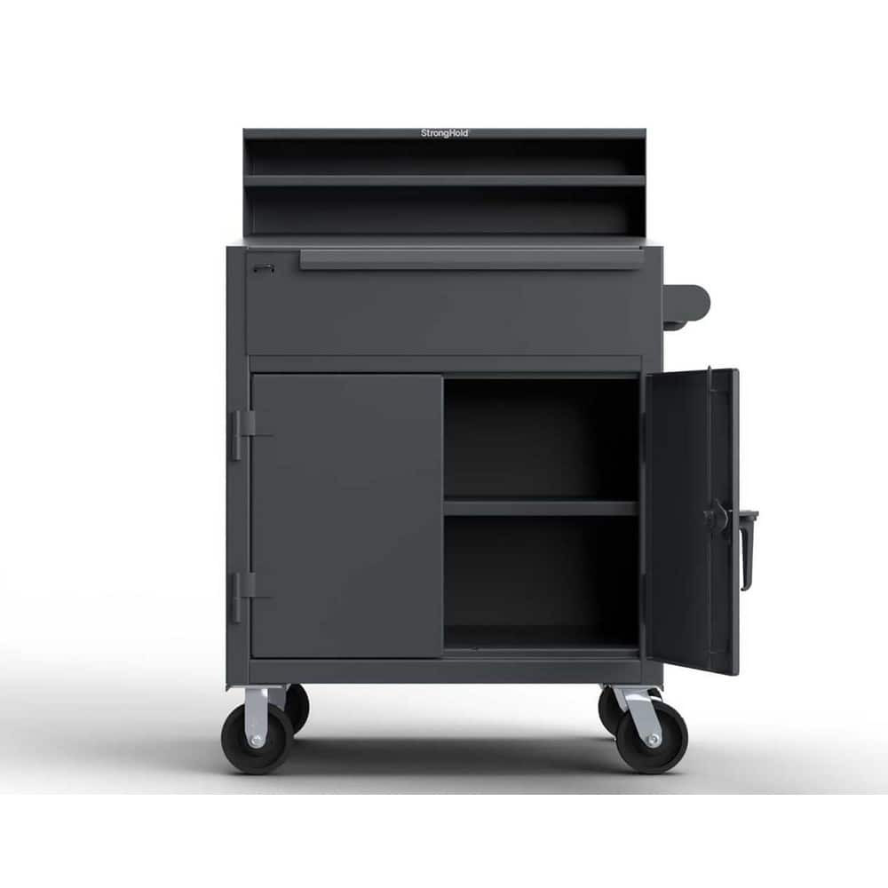 Strong Hold 34-SD-TD-281-CA Mobile Work Centers; Center Type: Shop Desk ; Load Capacity: 8000 ; Number Of Bins: 0 ; Overall Depth: 28in ; Overall Height: 54in ; Overall Width: 36