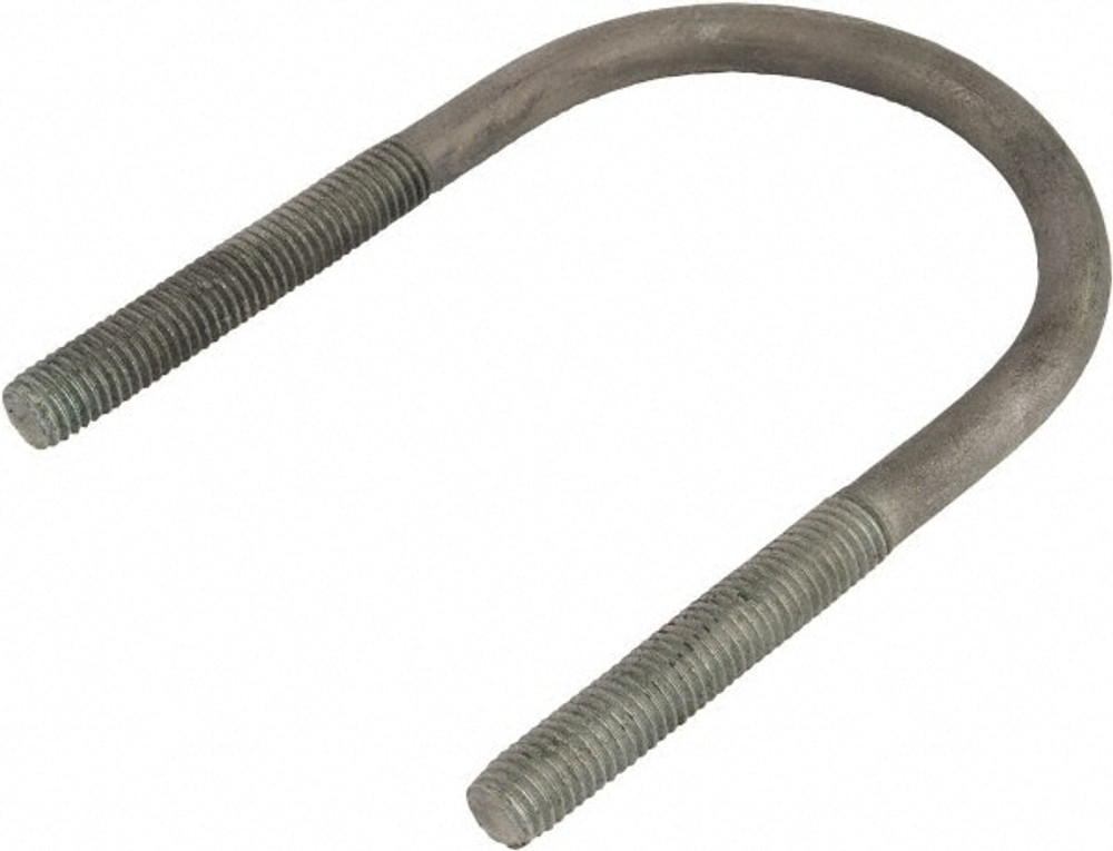 Made in USA 53888 Round U-Bolt: Without Mount Plate, 5/8-11 UNC, 3-3/4" Thread Length, for 8" Pipe, Steel