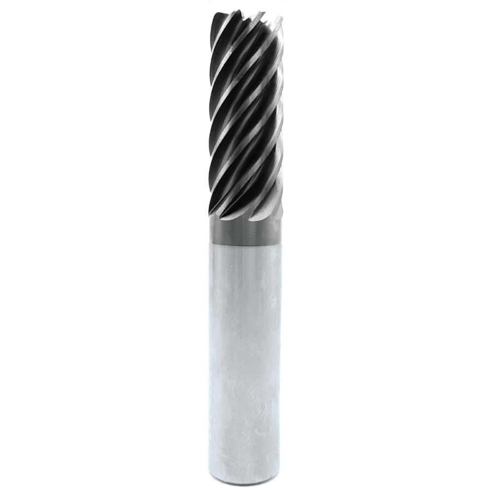 GWS 317370 Corner Radius End Mill: 5/8" Dia, 3/4" LOC, 0.09" Radius, 8 Flutes, Solid Carbide