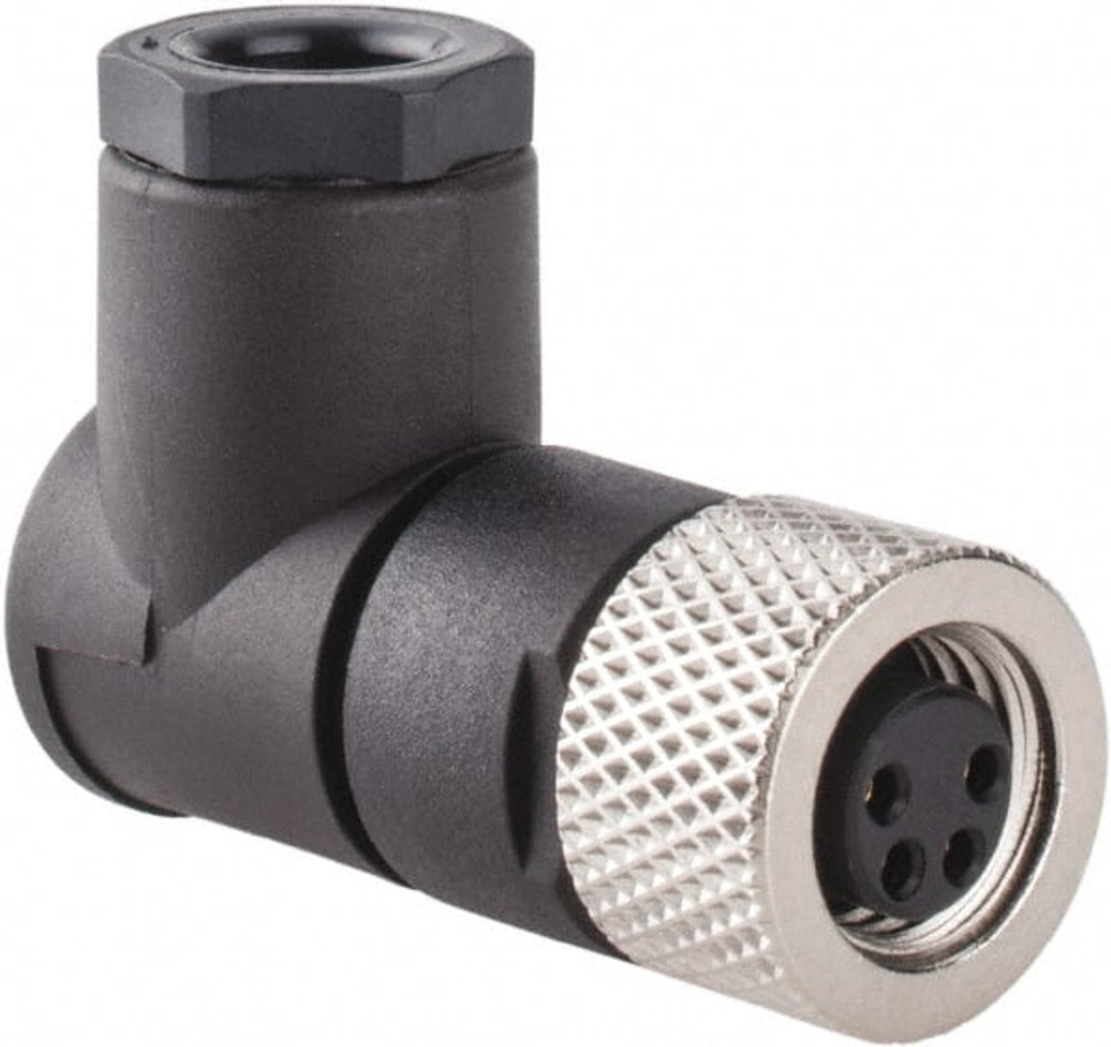 Brad Harrison N04FA04124 4 Amp, Female 90° to Male 90° Field Attachable Connector Sensor and Receptacle