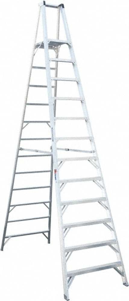 Werner P412 12-Step Aluminum Ladder Platform: 300 lb Capacity