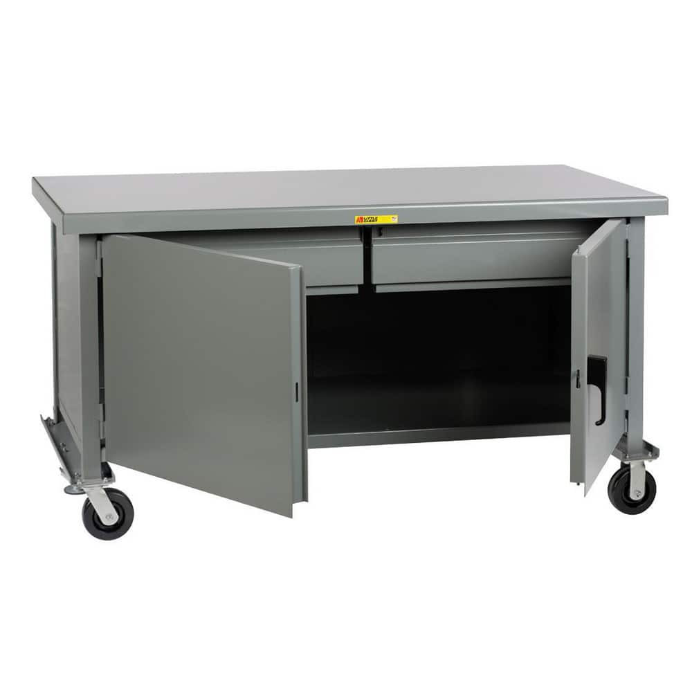 Little Giant. WWC-3072-6PHFL Heavy-Duty Workbench Cabinet Mobile Work Center: 30" OAD, 2 Shelf