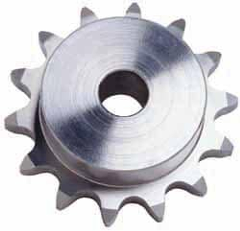 U.S. Tsubaki 40B11SS Plain Bore Sprocket: 11 Teeth, 1/2" Pitch, 13/16" Bore Dia