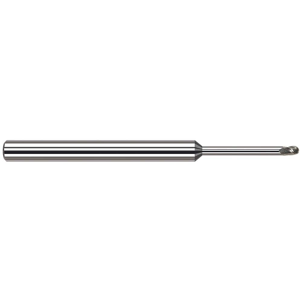 Harvey Tool 925162 Ball End Mill: 0.062" Dia, 0.093" LOC, 3 Flute, Solid Carbide