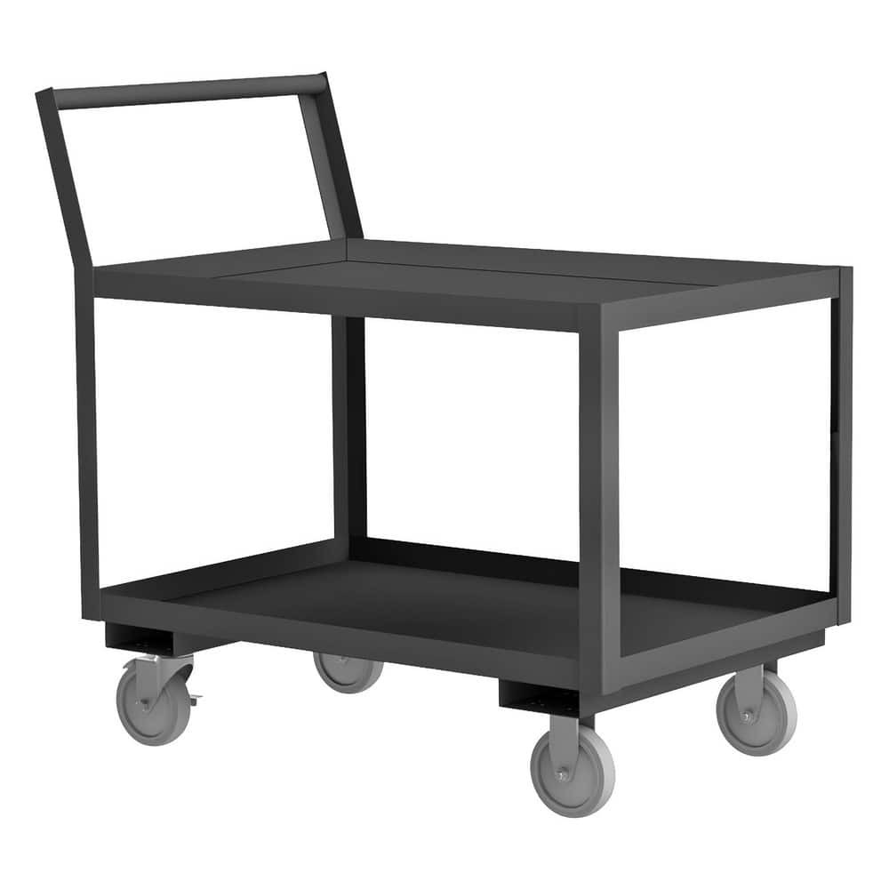 Durham LDO-2448-2-ALU- Carts; Cart Type: Low Deck ; Caster Type: 2 Swivel/2 Rigid ; Type: Low Deck Service Truck ; Caster Configuration: Rigid & Swivel ; Brake Type: Side Brake ; Width (Inch): 24-1/4