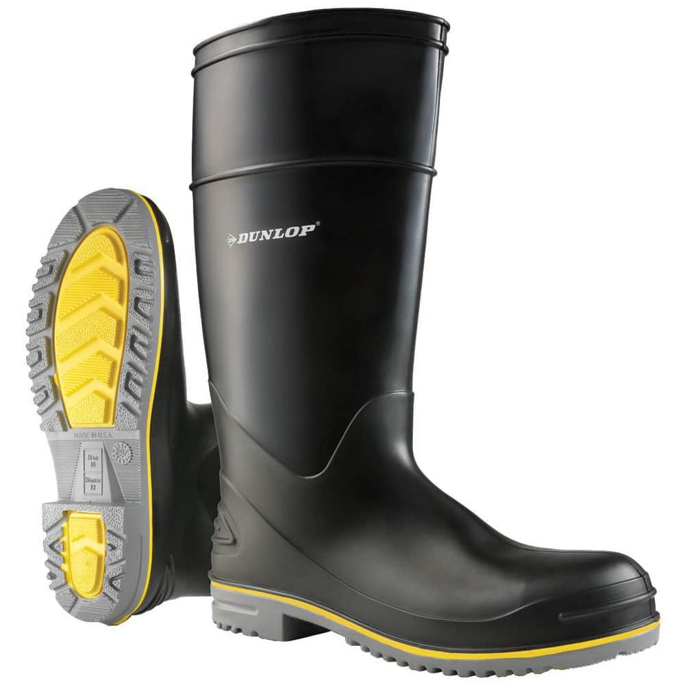 Dunlop Protective Footwear 89908-14 Boots & Shoes; Footwear Type: Work Boot ; Footwear Style: Gumboot ; Gender: Men ; Men's Size: 14 ; Upper Material: Polyblend ; Outsole Material: Polyblend