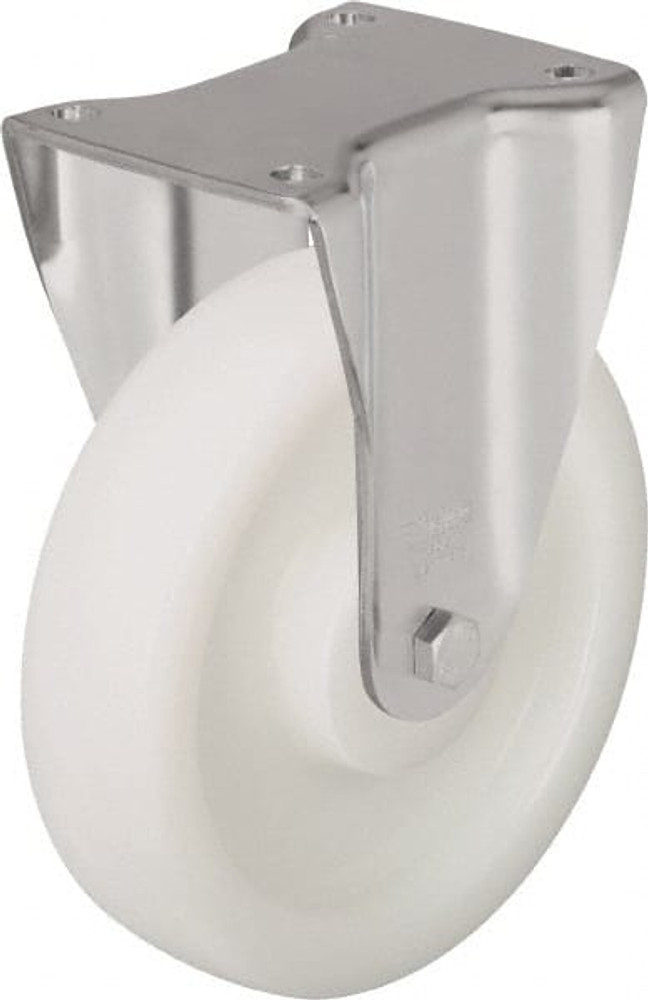 Blickle 498782 Rigid Top Plate Caster: Nylon, 5" Wheel Dia, 2" Wheel Width, 1,650 lb Capacity, 6-11/16" OAH