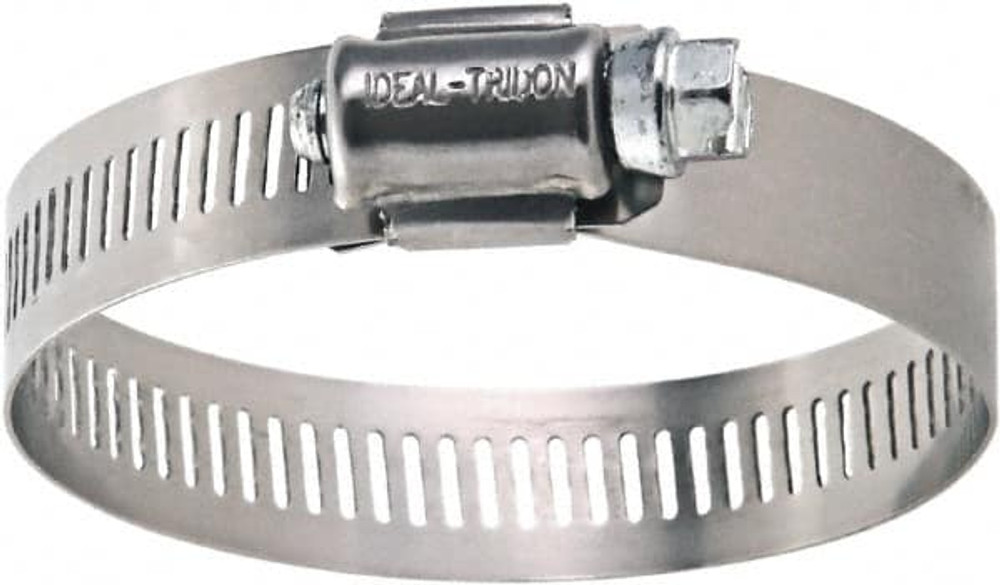 IDEAL TRIDON 5006051 Worm Gear Clamp: SAE 6, 3/8 to 7/8" Dia, Stainless Steel Band