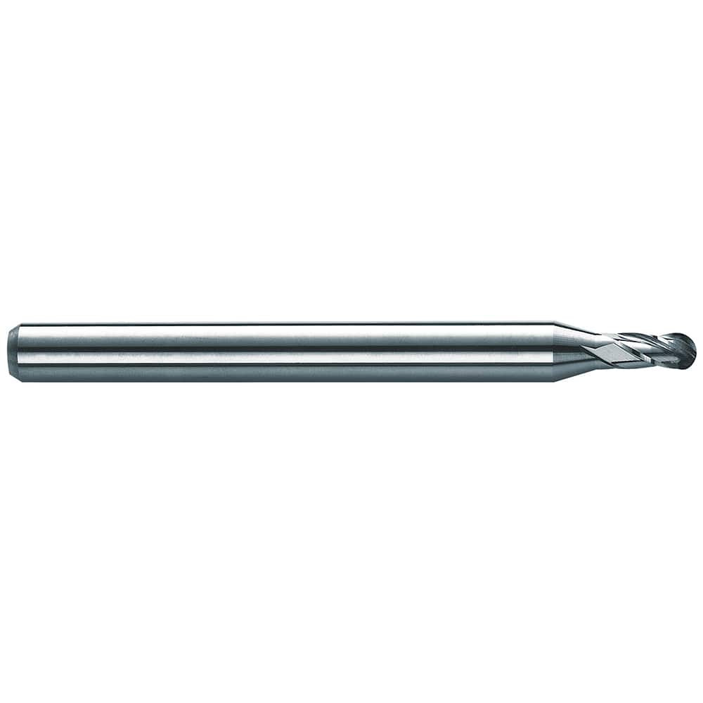 SGS 09348 Ball End Mill: 0.115" Dia, 0.345" LOC, 2 Flute, Solid Carbide