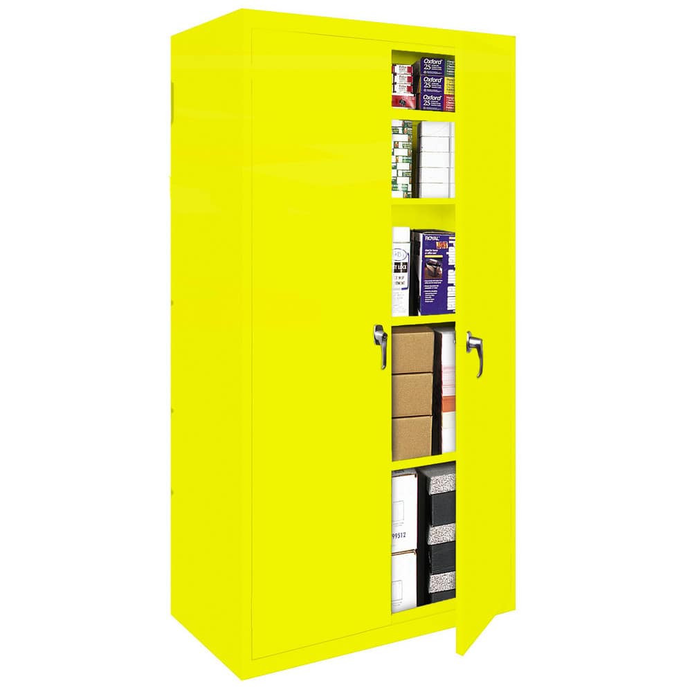 Steel Cabinets USA FS-48MAG2-Y Storage Cabinets; Cabinet Type: Lockable Welded Storage Cabinet ; Cabinet Material: Steel ; Cabinet Door Style: Flush ; Locking Mechanism: Keyed ; Assembled: Yes ; Mounting Location: Free Standing