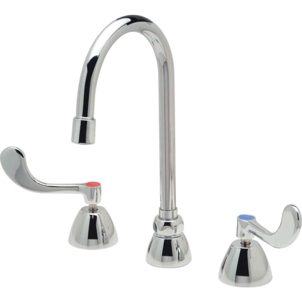 Zurn 670240368958 Lavatory Faucets; Inlet Location: Bottom ; Spout Type: Swivel Gooseneck ; Inlet Pipe Size: 3/8 ; Inlet Gender: Female ; Handle Type: Wrist Blade ; Maximum Flow Rate: 2.0