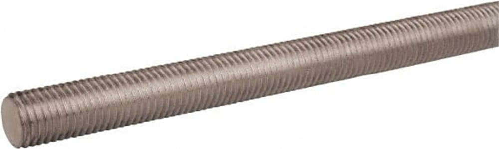 MSC 50249 Threaded Rod: #10-32, 3/4" Long, Stainless Steel, Grade 304