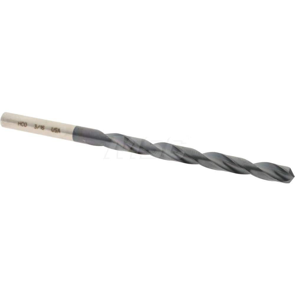 Hertel 4139630 Jobber Length Drill Bit: 3/16" Dia, 135 °, Cobalt