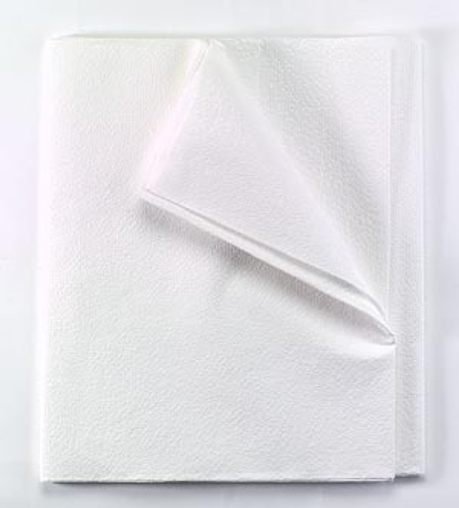 TIDI Products, LLC  918302 Drape Sheet, Patient, 40" x 48", 2-Ply Tissue, White, 100/cs (48 cs/plt)