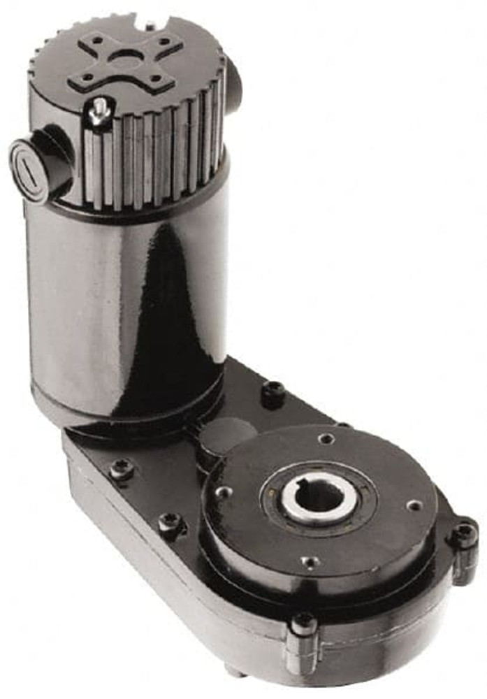 Bison Gear 011-562-1397 Parallel Gear Motor: 1.3 RPM, 1,100 in/lb Max, Hollow Shaft, Right Angle