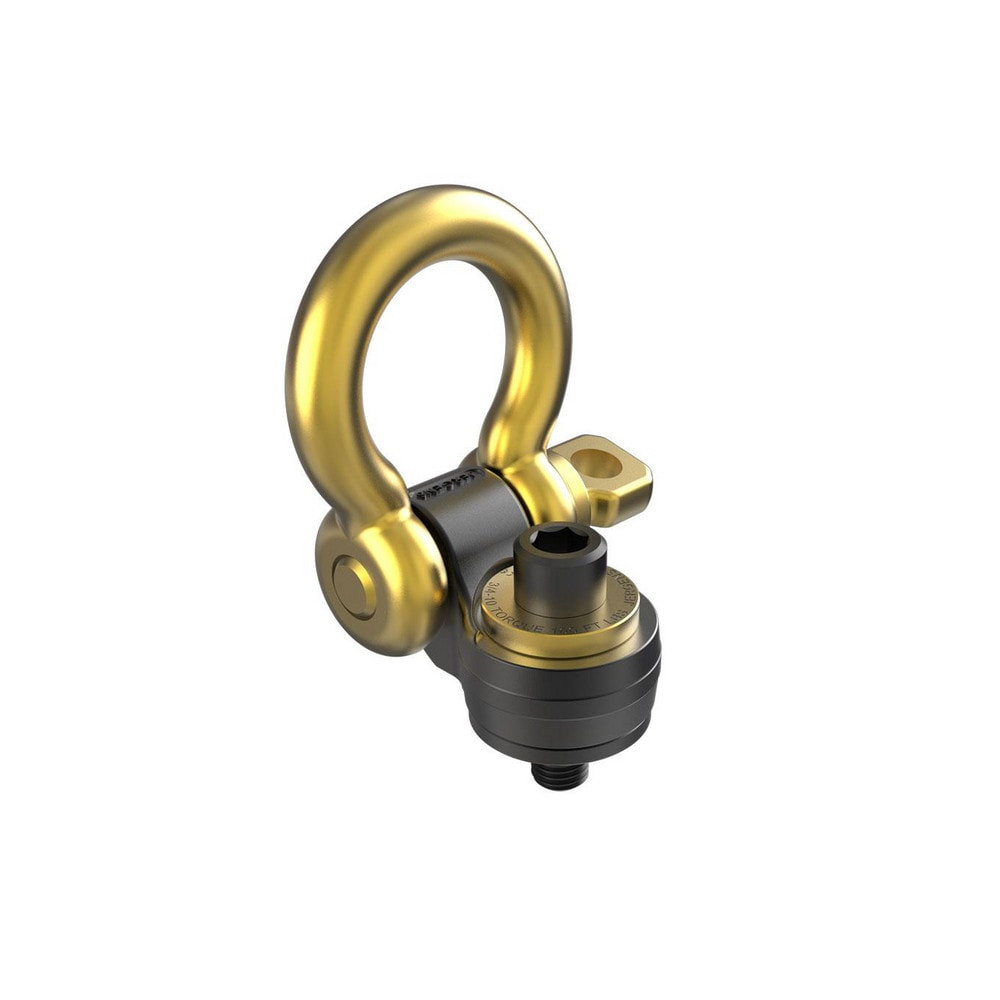 Jergens 47915 Center Pull; Hoist Ring Type: Flip-Flop Hoist Ring ; Thread Size: 3/4-10 ; Radius (mm): 33.34 ; Radius (Decimal Inch): 1.3125 ; Thread Length (Inch): 1 ; Thread Length (Decimal Inch): 1.0000