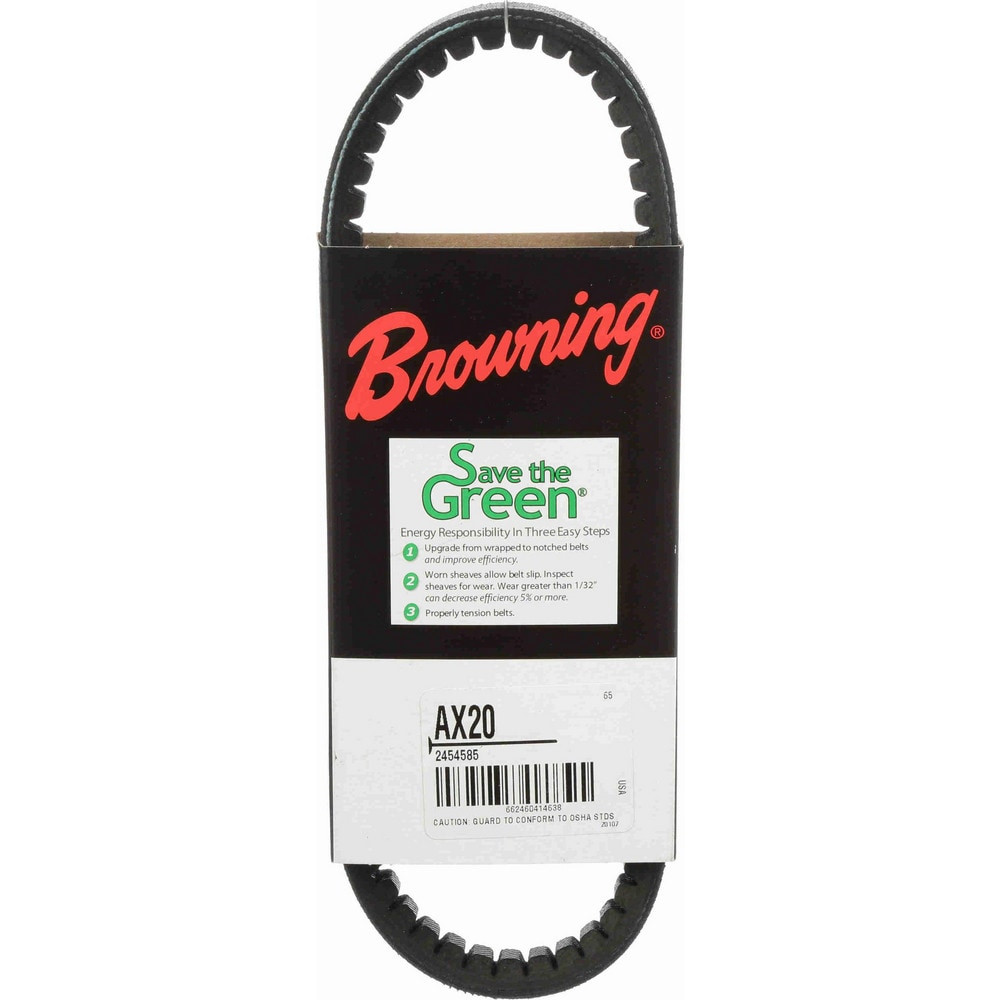 Browning 2454585 V-Belt: Section AX, 22.2" Outside Length, 1/2" Belt Width