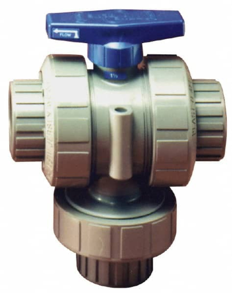 Plast-O-Matic TMBV100VT-CP True Union Manual Ball Valve: 1" Pipe