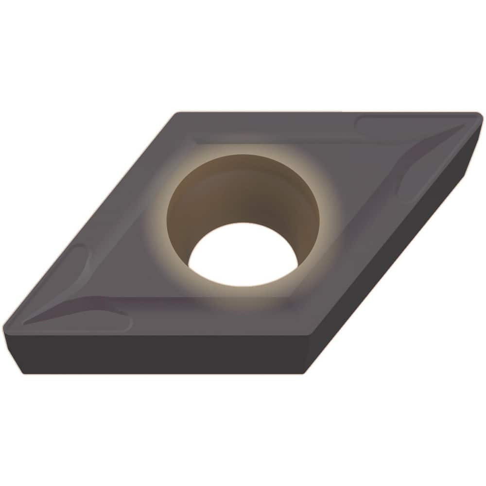 Mitsubishi 338976 Turning Inserts; Insert Style: DCMT ; Insert Size Code: 3 ; Insert Shape: Rhombic 550 ; Included Angle: 55.00 ; Inscribed Circle (Decimal Inch): 0.3750 ; Corner Radius (Decimal Inch): 0.0312