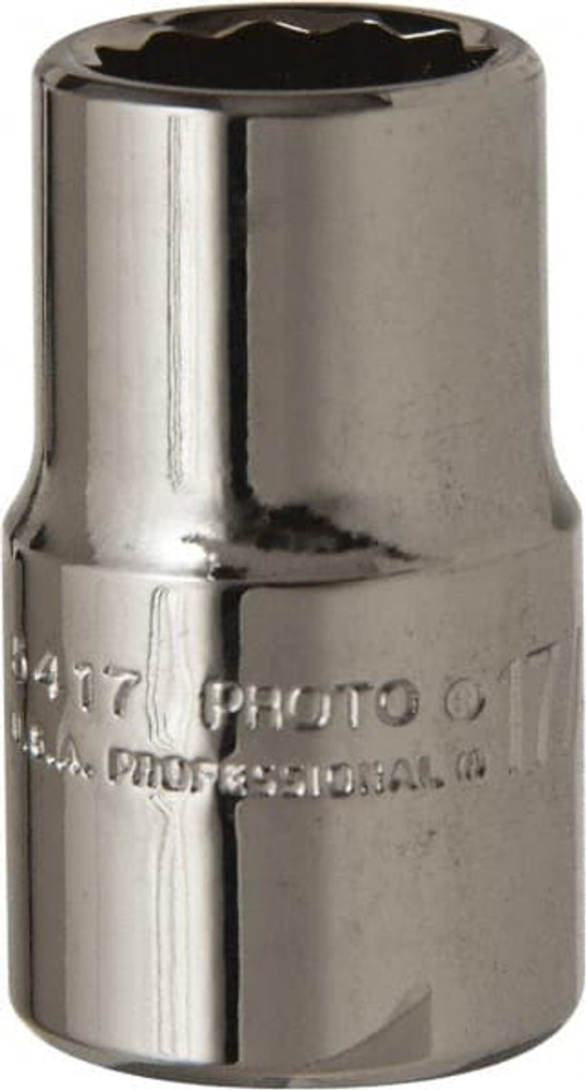 Proto J5417 Hand Socket: 17/32" Socket, 12-Point