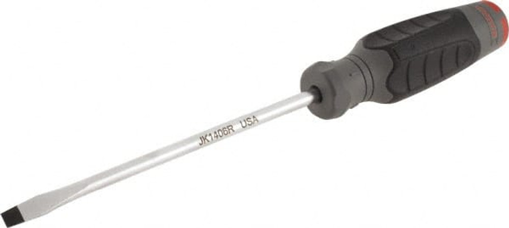 Proto JK1406RF Slotted Screwdriver: 1/4" Width, 10-1/4" OAL, 6" Blade Length