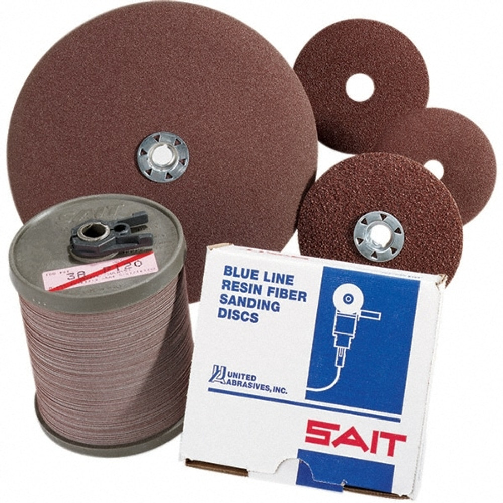 Sait 52724 Fiber Disc: 7" Disc Dia, 7/8" Hole, 24 Grit, Aluminum Oxide