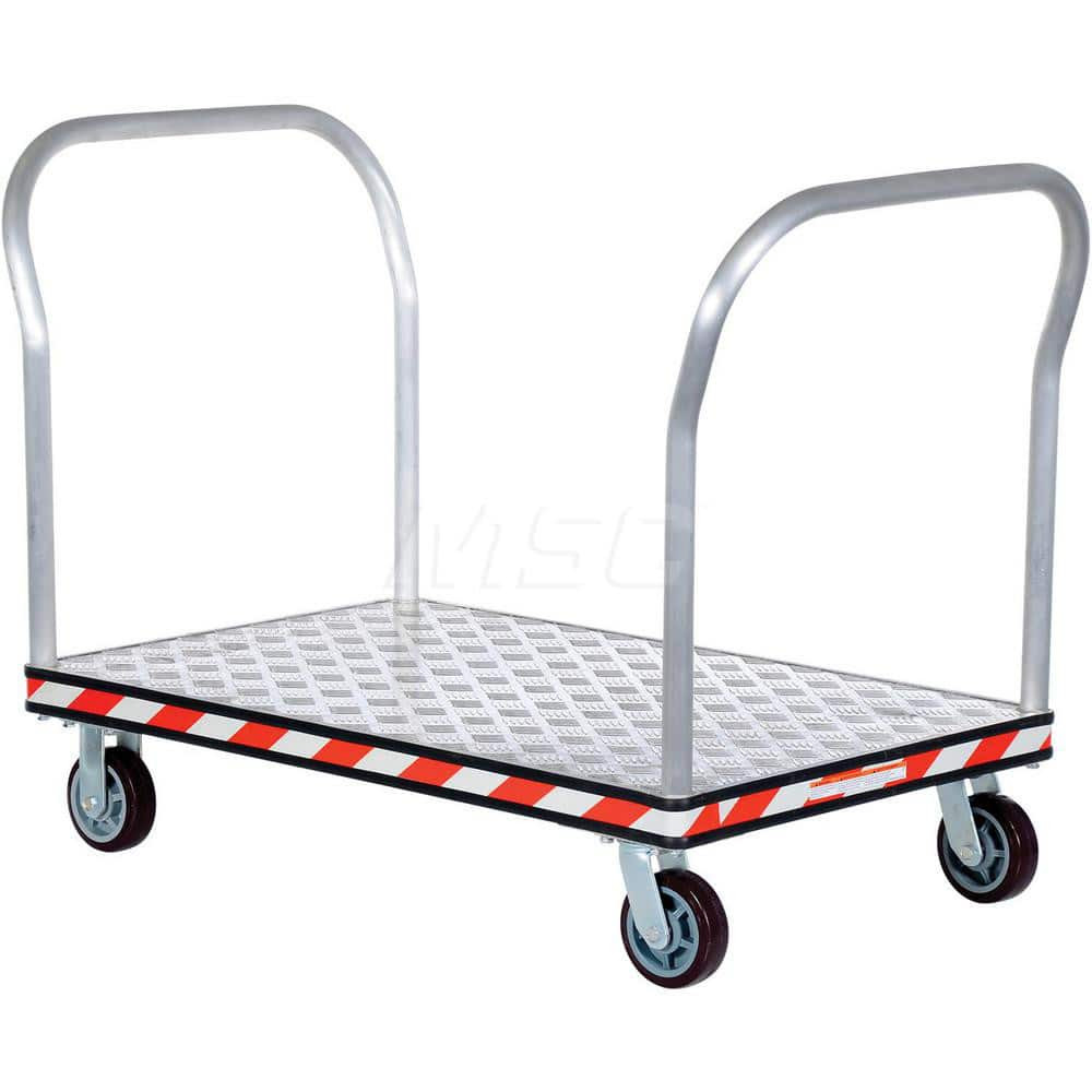 Vestil ATP-C-3048-2HDL Platform Truck: 3,600 lb Capacity, Aluminum Diamond Tread-Plate Platform, 45" Platform Length, 10-1/4" Platform Height