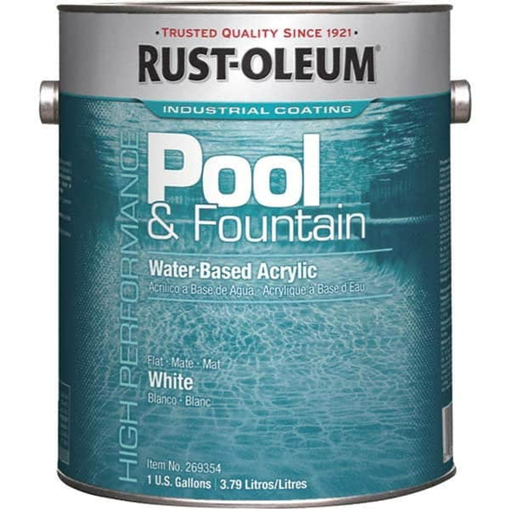 Rust-Oleum 269354 Industrial Enamel Paint: 10 gal, Flat, White