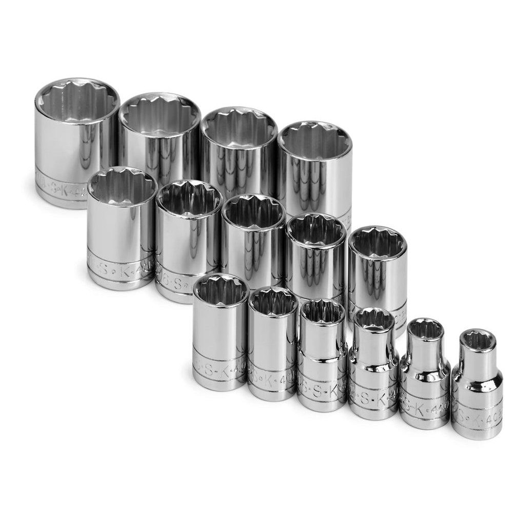 SK 4122 Standard Socket Set: 15 Pc