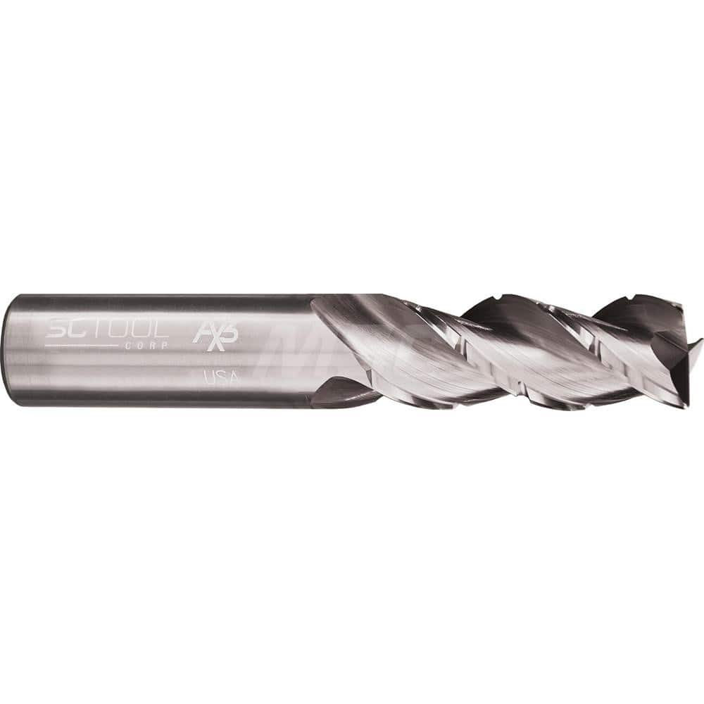 SC Tool 10436 Square End Mill: 1/2'' Dia, 2-1/2'' LOC, 1/2'' Shank Dia, 5'' OAL, 3 Flutes, Solid Carbide