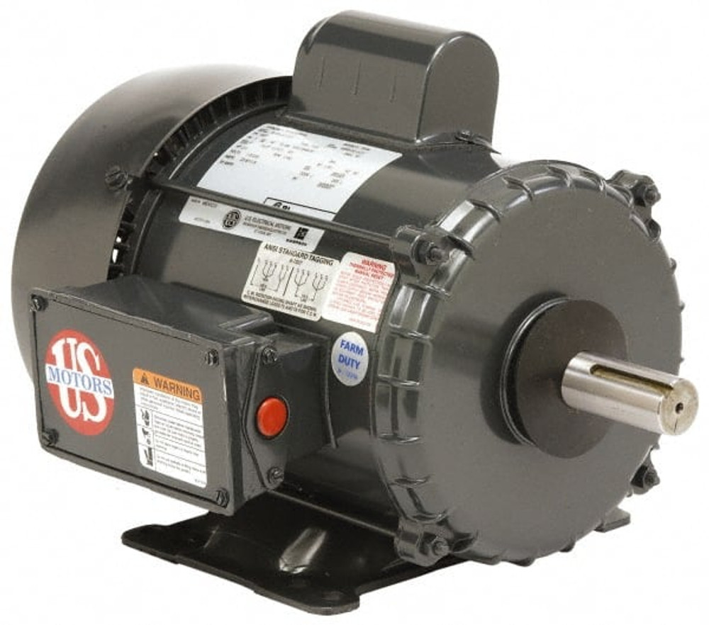 US Motors UV32S2B Three Phase Standard Efficient AC Motor: TEFC Enclosure