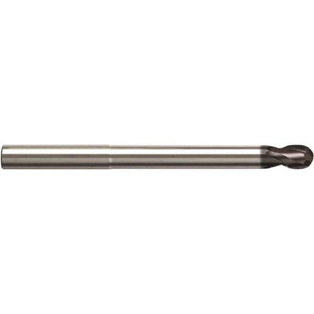 Seco 02928271 Ball End Mill: 0.3937" Dia, 0.3937" LOC, 2 Flute, Solid Carbide
