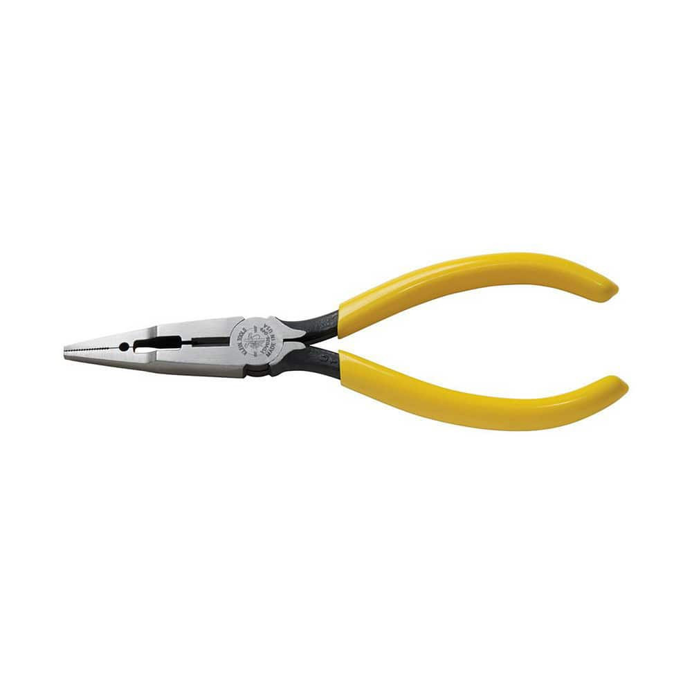 Klein Tools VDV026-049 Long Nose Pliers; Pliers Type: Needle Nose Pliers; Crimper; Cutting Pliers ; Jaw Texture: Smooth ; Jaw Length (Decimal Inch): 2.0000 ; Jaw Width (Decimal Inch): 0.50 ; Handle Type: Dipped ; Side Cutter: Yes