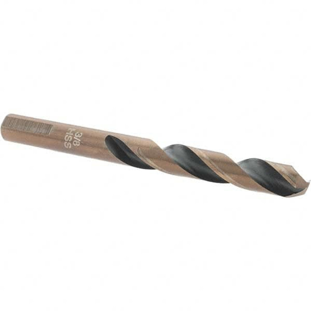 Import 20920 Mechanics Drill Bit: 3/8" Dia, 135 ° Point, High Speed Steel, Weldon Shank, Split Point