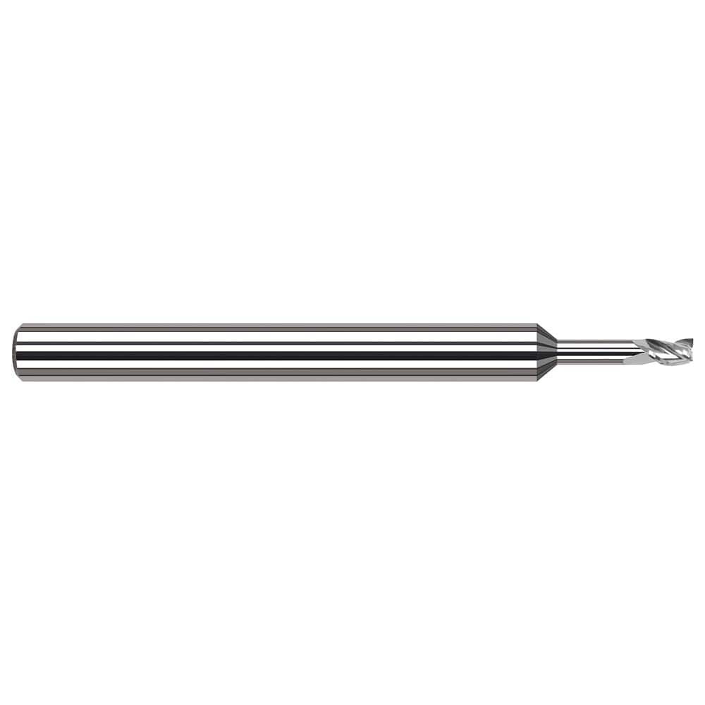 Harvey Tool 930908 Square End Mill: 1/8'' Dia, 3/16'' LOC, 1/8'' Shank Dia, 2-1/2'' OAL, 3 Flutes, Solid Carbide