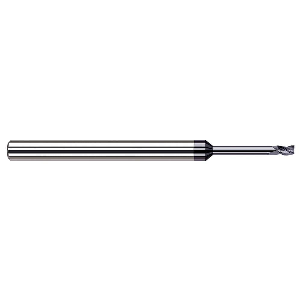 Harvey Tool 34623-C3 Square End Mill: 0.023'' Dia, 0.035'' LOC, 1/8'' Shank Dia, 2-1/2'' OAL, 3 Flutes, Solid Carbide